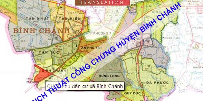 Công ty Dịch thuật tại Huyện Bình Chánh Hotline: 0976.681.815