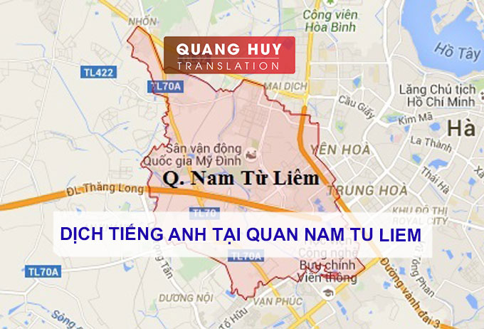Dịch tiếng anh Quận Nam Từ Liêm, Hà Nội
