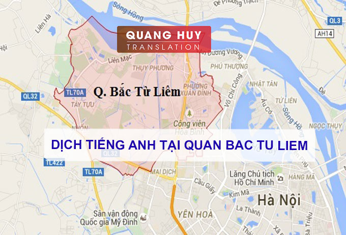 Dịch tiếng anh Quận Bắc Từ Liêm, Hà Nội