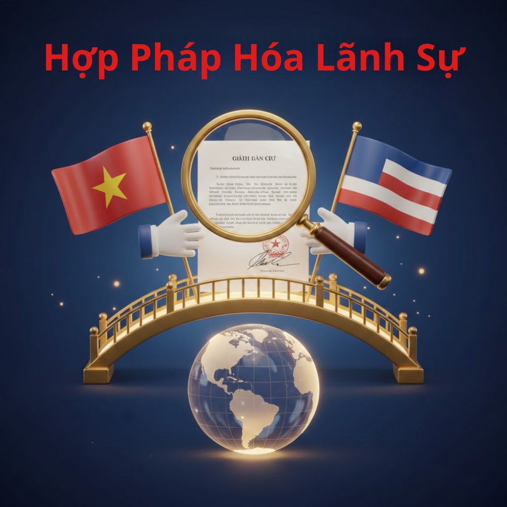 Sơ đồ các bước thực hiện hợp pháp hóa lãnh sự chuyên nghiệp tại Dịch thuật Quang Huy."