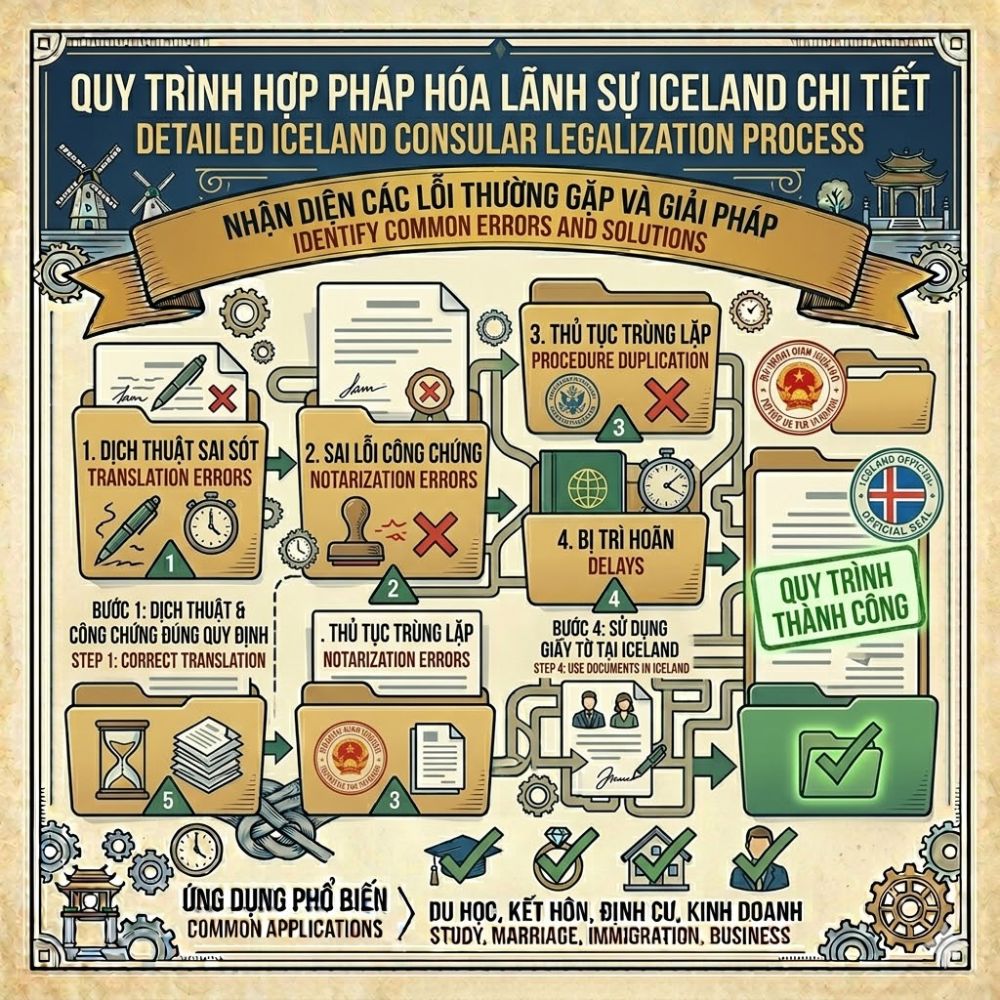 Các loại giấy tờ cần thiết để thực hiện hợp pháp hóa lãnh sự Iceland nhanh chóng và chính xác.