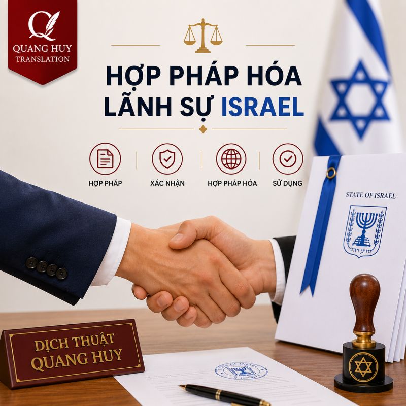 Hợp pháp hoá lãnh sự Israel trọn gói