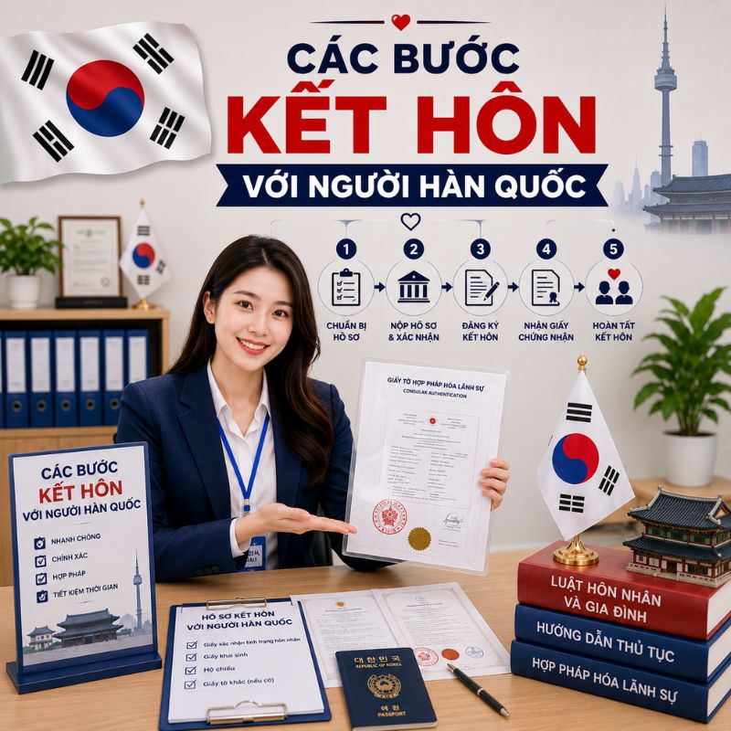 CÁC BƯỚC KẾT HÔN VỚI NGƯỜI HÀN QUỐC MỚI NHẤT