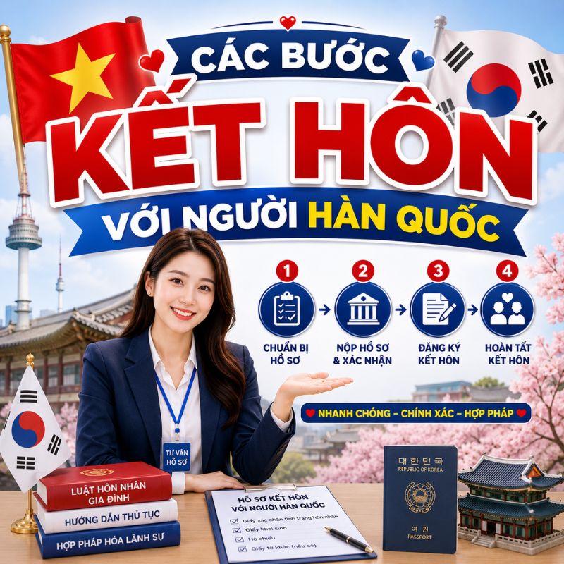 CÁC BƯỚC KẾT HÔN VỚI NGƯỜI HÀN QUỐC MỚI NHẤT