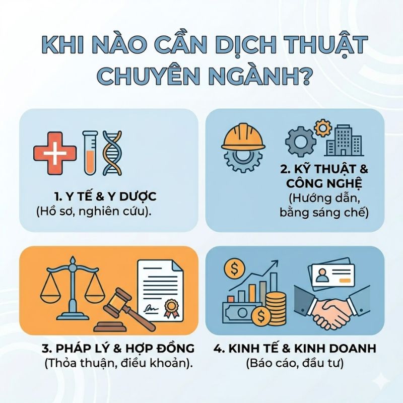 Quy trình dịch thuật chuyên ngành chuyên sâu, kiểm tra kỹ lưỡng