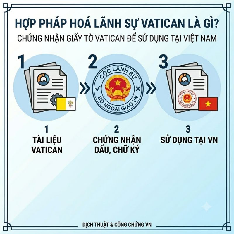 Hợp pháp hoá lãnh sự Vatican yêu cầu hiểu rõ tính đặc thù hồ sơ