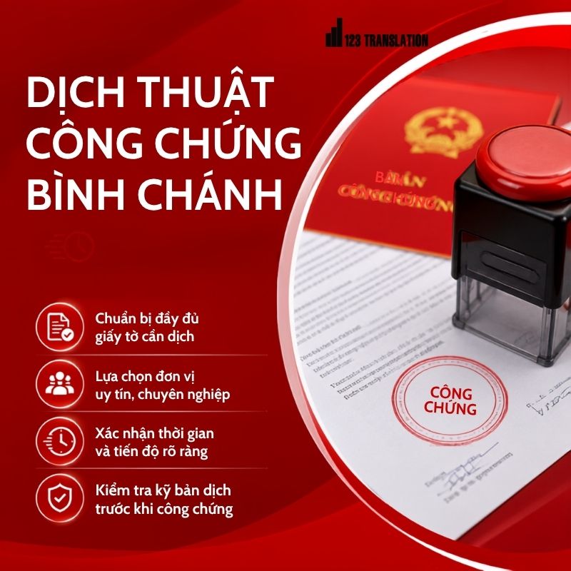 Dịch thuật công chứng Bình Chánh