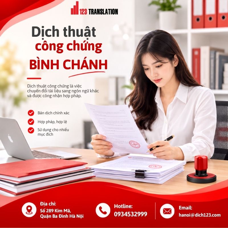 Dịch thuật công chứng Bình Chánh