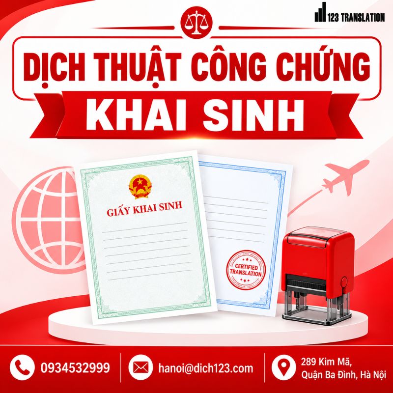 Dịch thuật công chứng khai sinh 2026