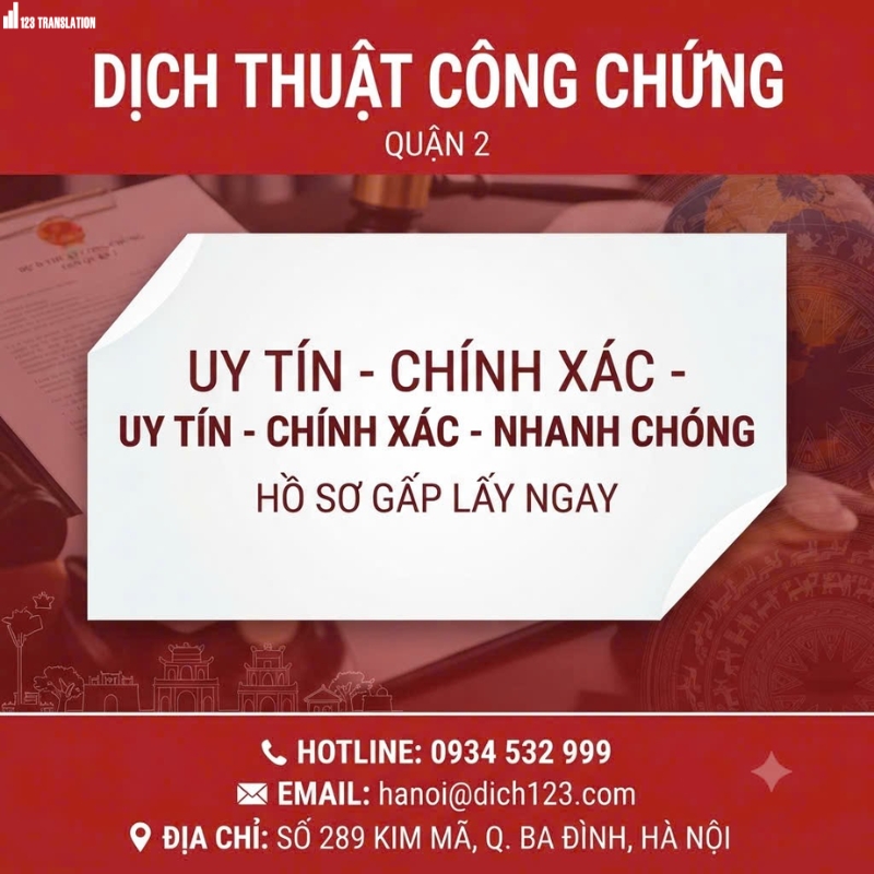 Dịch thuật công chứng Quận 2