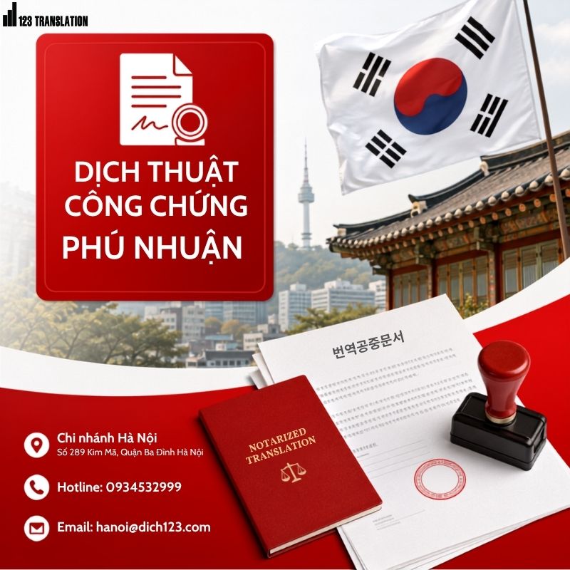 Dịch thuật công chứng Phú Nhuận 2026
