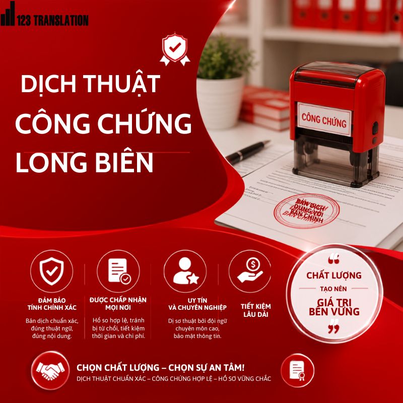 Dịch thuật công chứng Long Biên