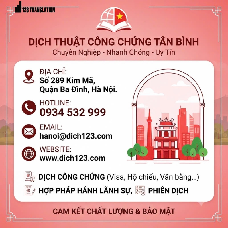 Dịch thuật công chứng Tân Bình 