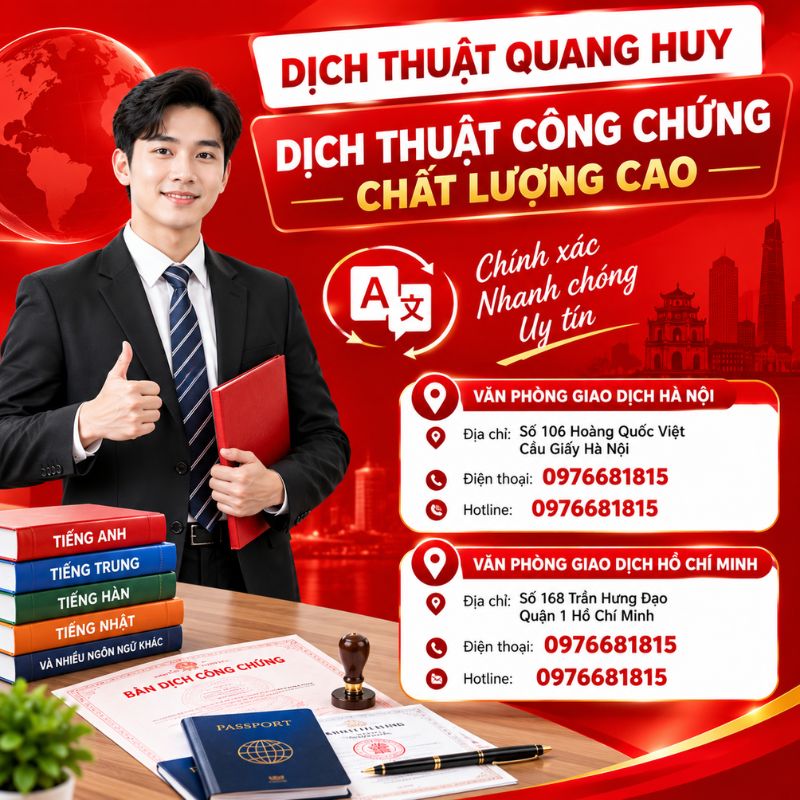 Dịch công chứng Bắc Từ Liêm