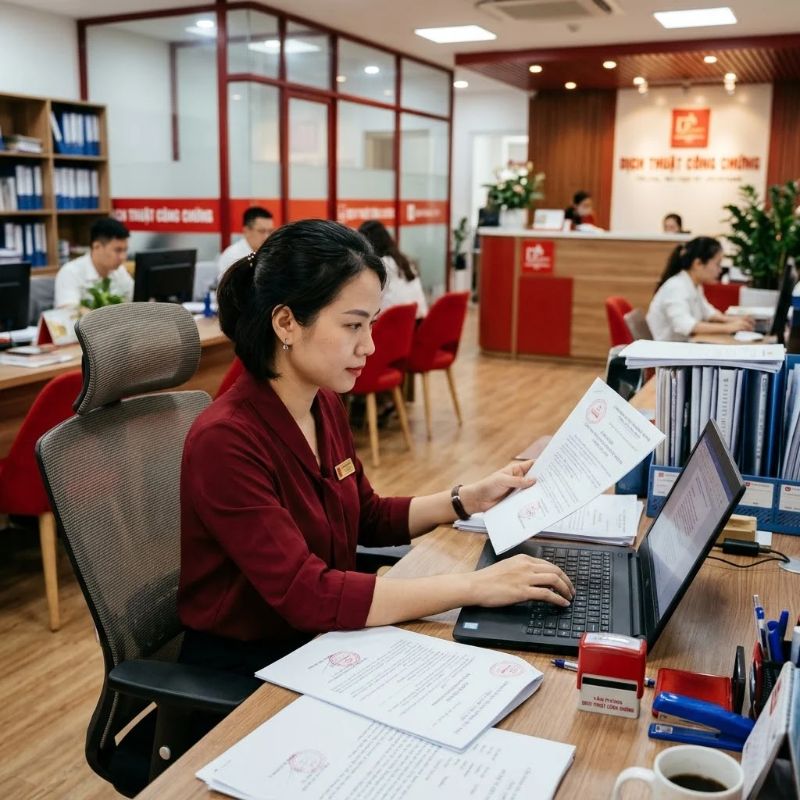 Lựa chọn dịch thuật công chứng Cà Mau giúp khách hàng chuẩn bị hồ sơ du học, xin việc, xuất khẩu lao động và định cư theo yêu cầu của cơ quan tiếp nhận.