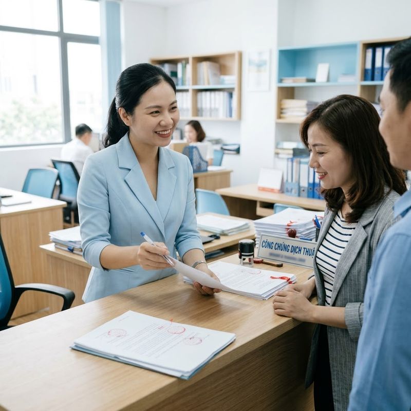 Dịch công chứng gần Bến Thành với quy trình kiểm tra, hiệu đính và hoàn thiện hồ sơ rõ ràng.