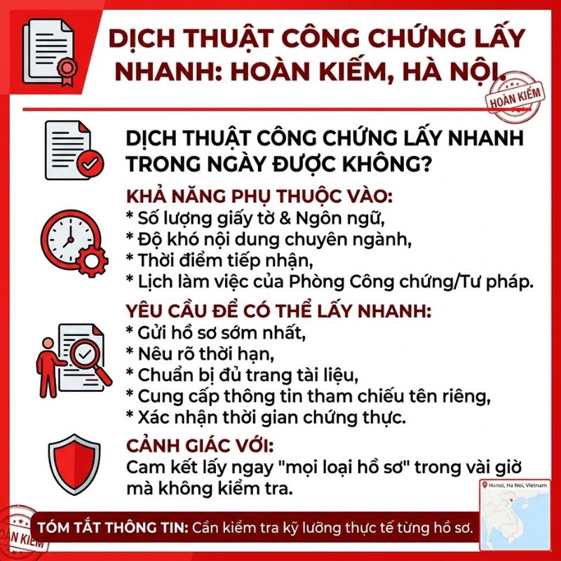 Lựa chọn Dịch thuật công chứng Hoàn Kiếm giúp bạn tiết kiệm thời gian, tối ưu chi phí và hạn chế sai sót trong quá trình chuẩn bị giấy tờ.