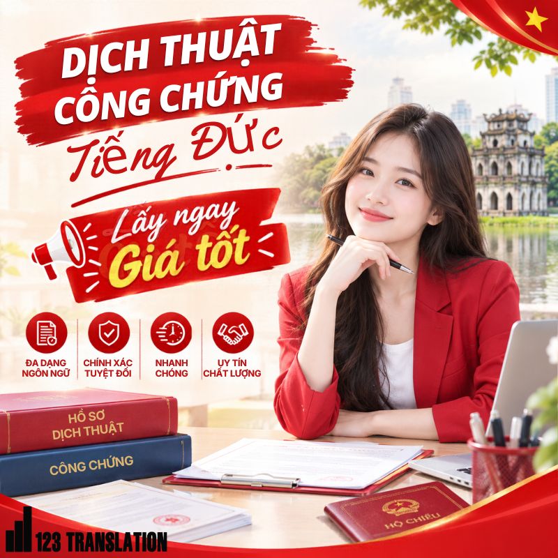 Dịch thuật công chứng tiếng Đức 2026 chuyên nghiệp, uy tín và chất lượng