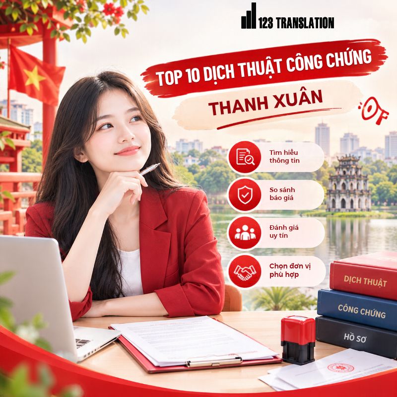 TOP 10 DỊCH THUẬT CÔNG CHỨNG THANH XUÂN UY TÍN, CHẤT LƯỢNG VÀ CHUYÊN NGHIỆP